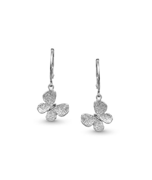 Silverörhänge Creoler Butterfly 10mm rhod