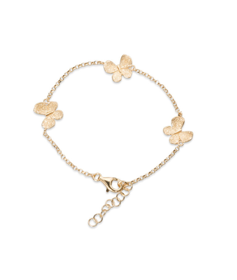 Silverarmband Triple Butterfly fg