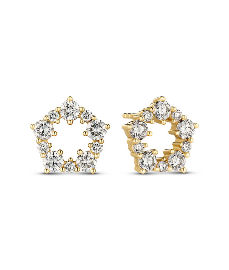 14k gg örhänge Brina 1,01ct LAB