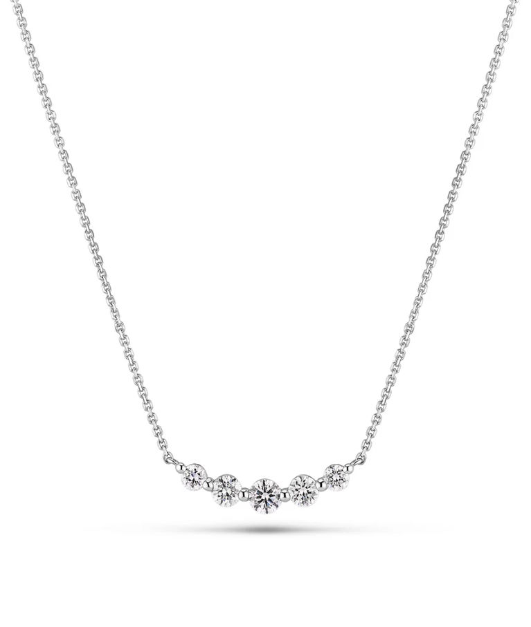 14k vg halsband Tiara Piccolo 0,37ct LAB