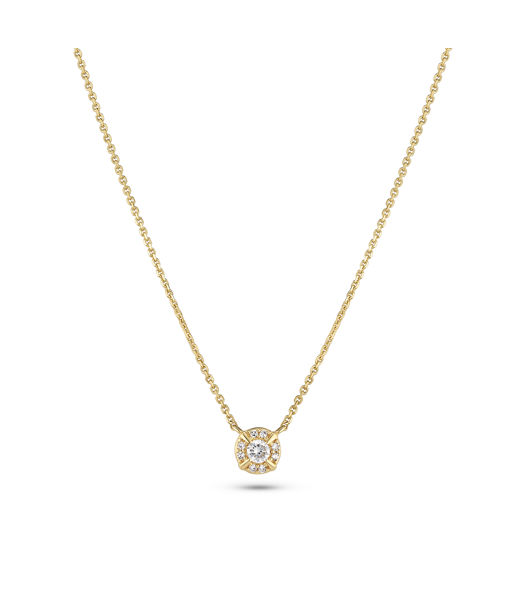 14k gg halsband Rome 0,09ct LAB
