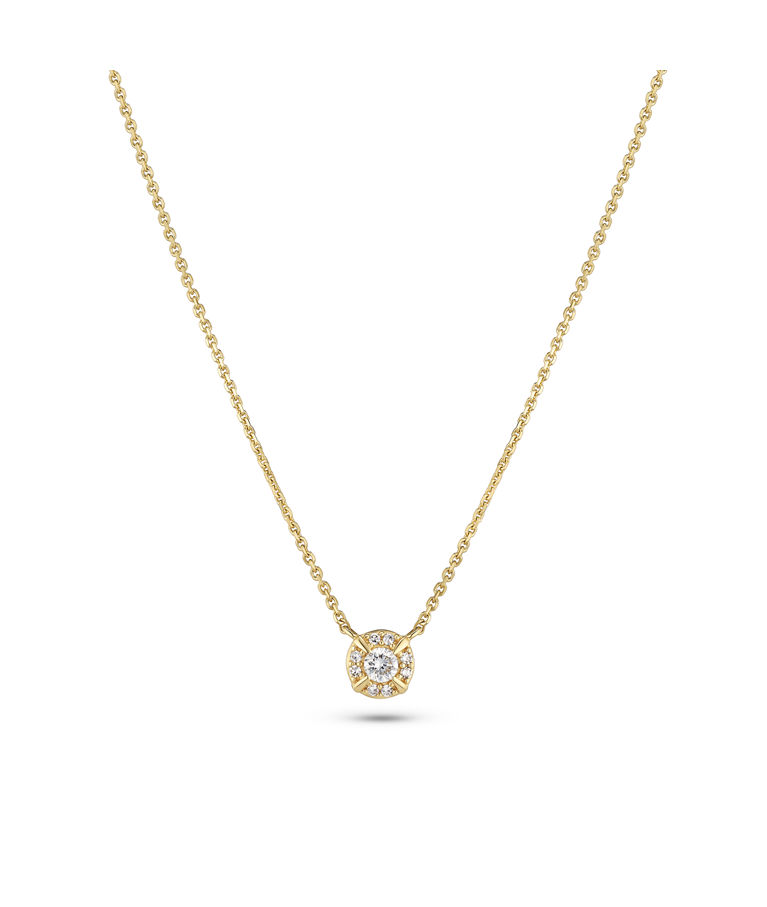 14k gg halsband Rome 0,09ct LAB