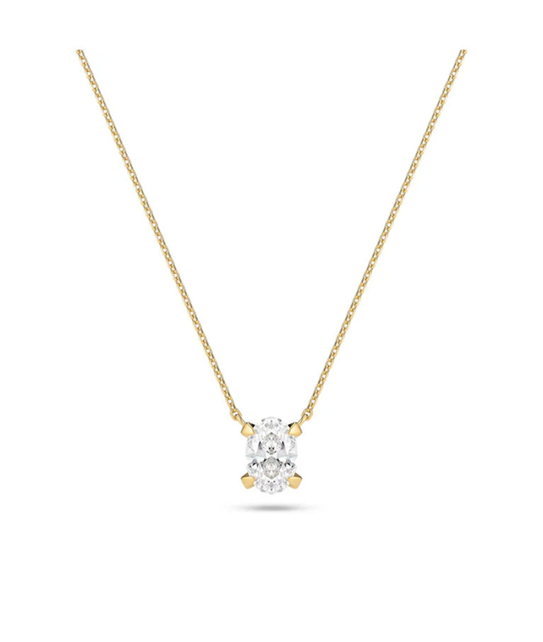14k gg halsband Grace Ovale 0,75ct LAB
