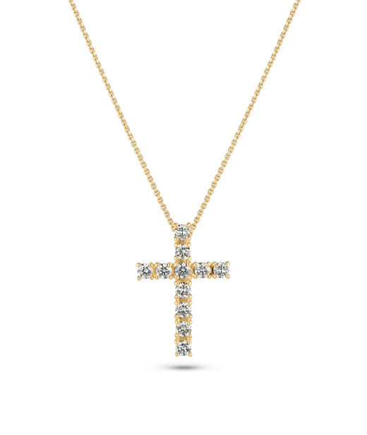 14k gg halsband Alba Croce 0,64ct LAB