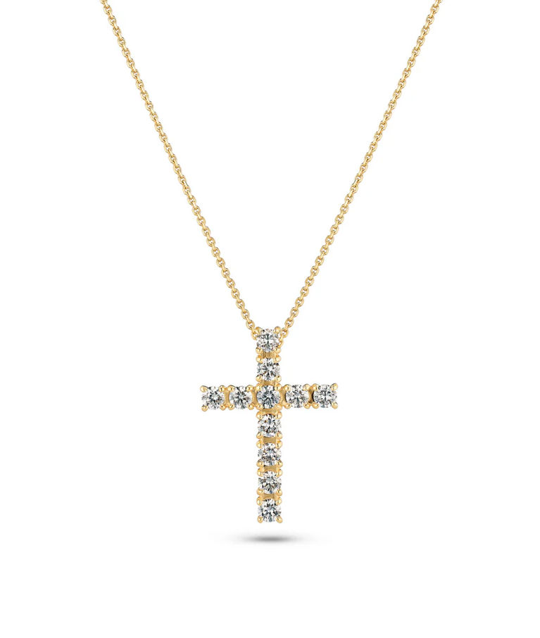 14k gg halsband Alba Croce 0,64ct LAB