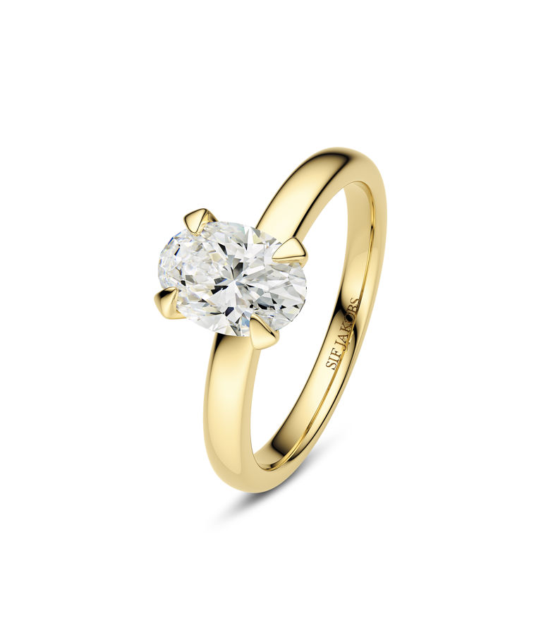 14k gg ring Grace Ovale 1,00ct LAB SIZE 56