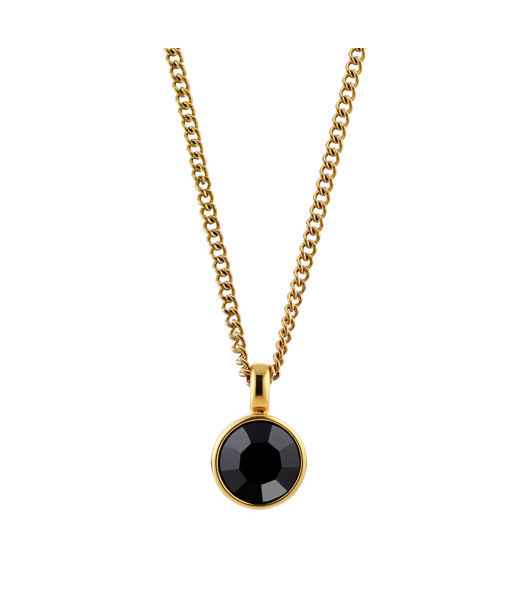 Mässinghalsband Ette Black gold