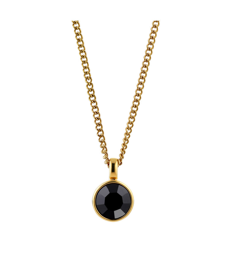 Mässinghalsband Ette Black gold