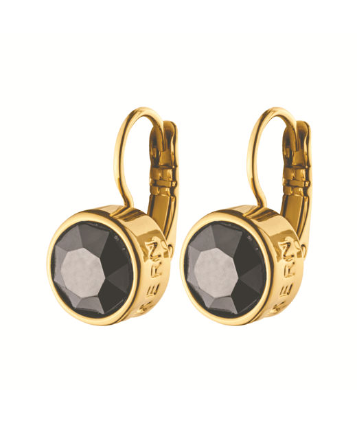 Mässingörhänge Louise Black gold