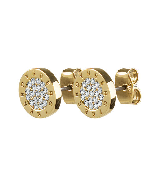 Mässingörhänge Alecia Crystal gold
