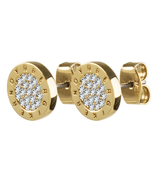 Mässingörhänge Alecia Crystal gold