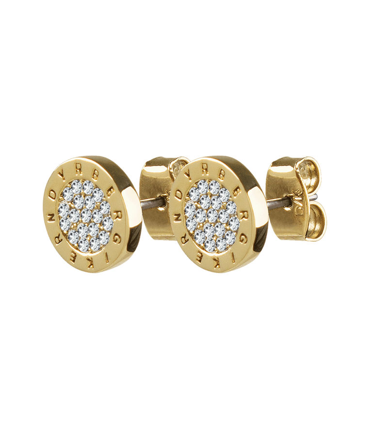 Mässingörhänge Alecia Crystal gold
