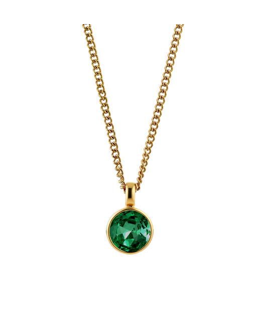Mässinghalsband Ette Green gold