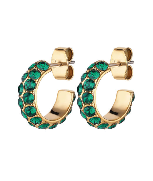 Mässingörhänge Heidi Emerald Green gold