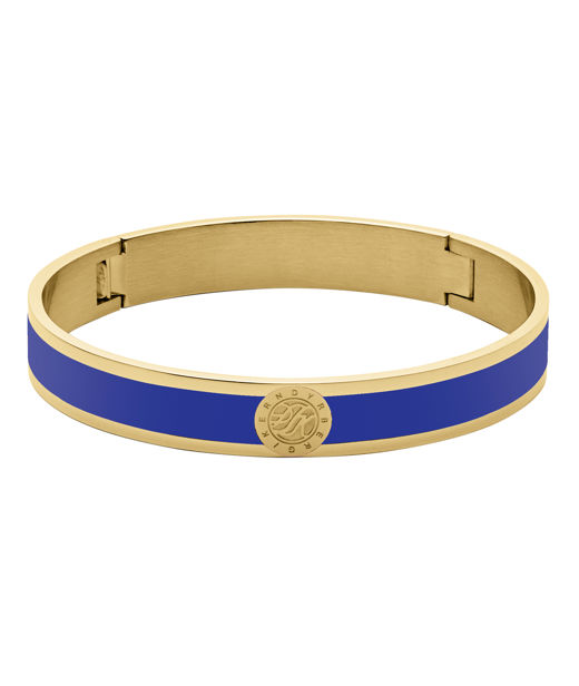 Stålarmring Pennika Sapphire Blue stl 1 gold
