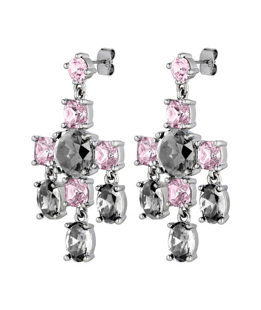 Mässingörhänge Leonora Grey Vintage Rose.