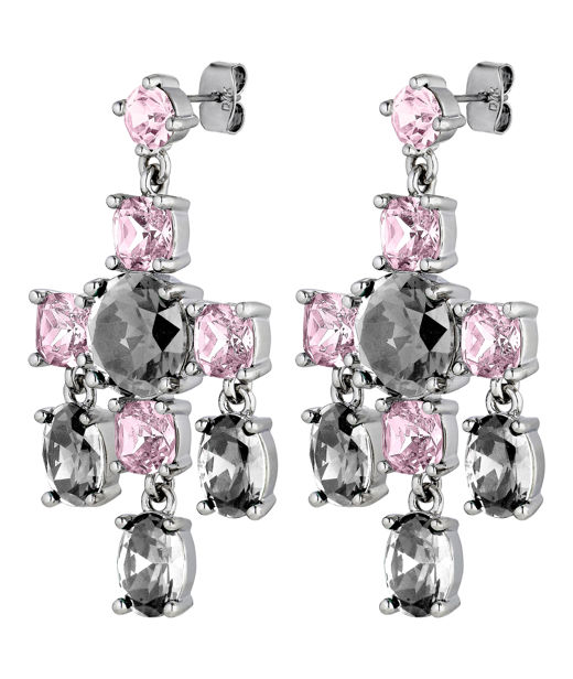 Mässingörhänge Leonora Grey Vintage Rose.