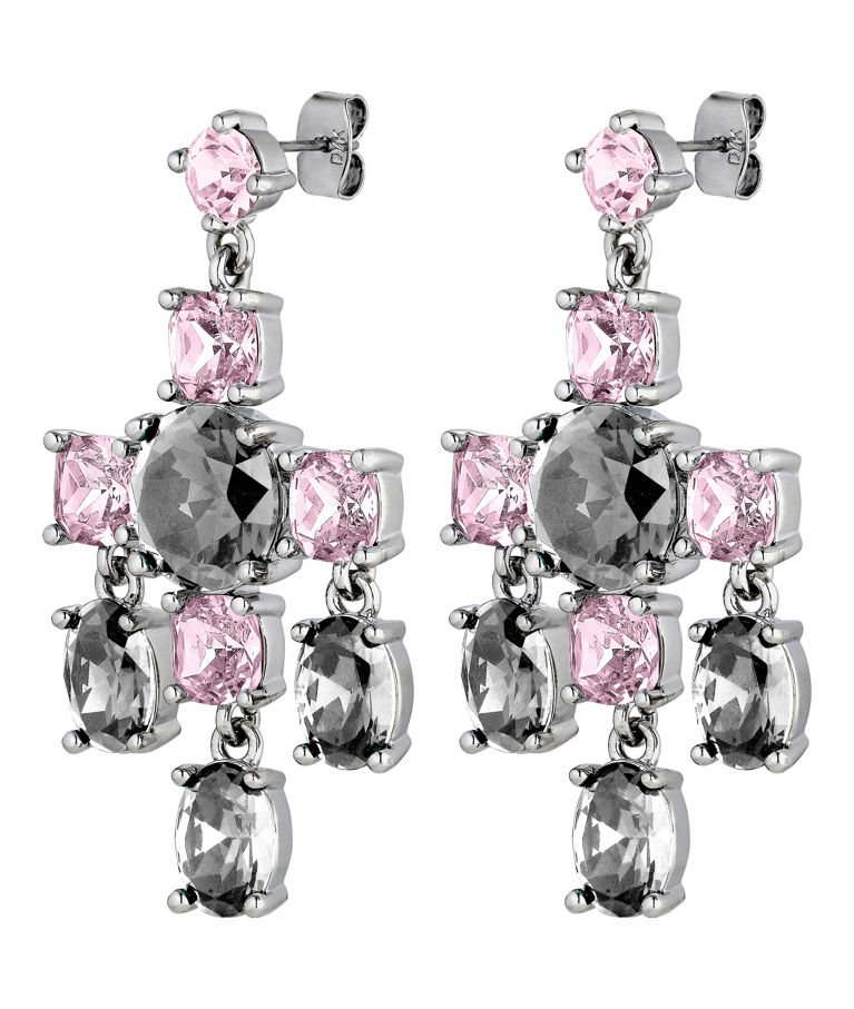 Mässingörhänge Leonora Grey Vintage Rose.