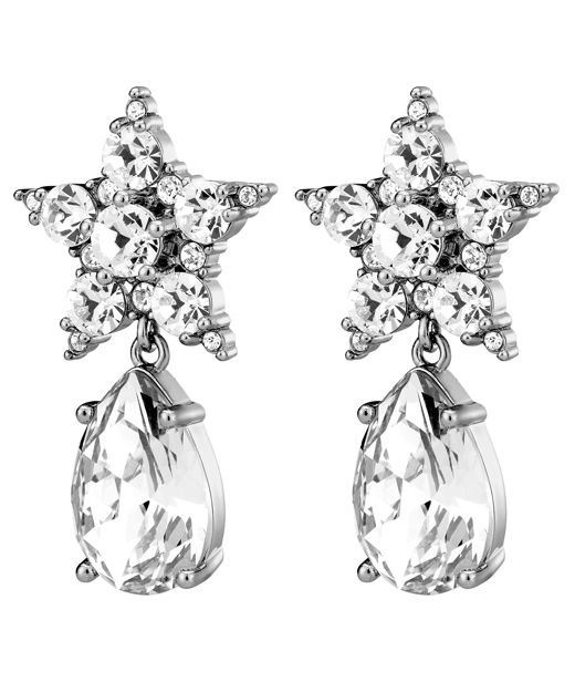 Mässingörhänge Hydra Crystal