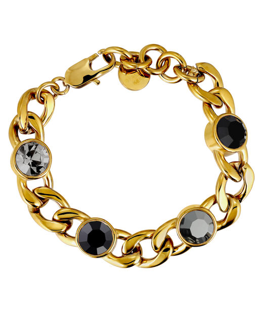 Mässingarmband Ariane Black mix gold