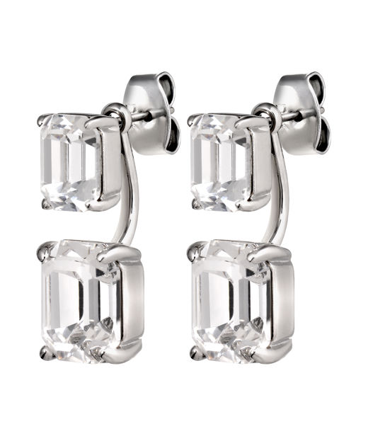 Mässingörhänge Teti Crystal