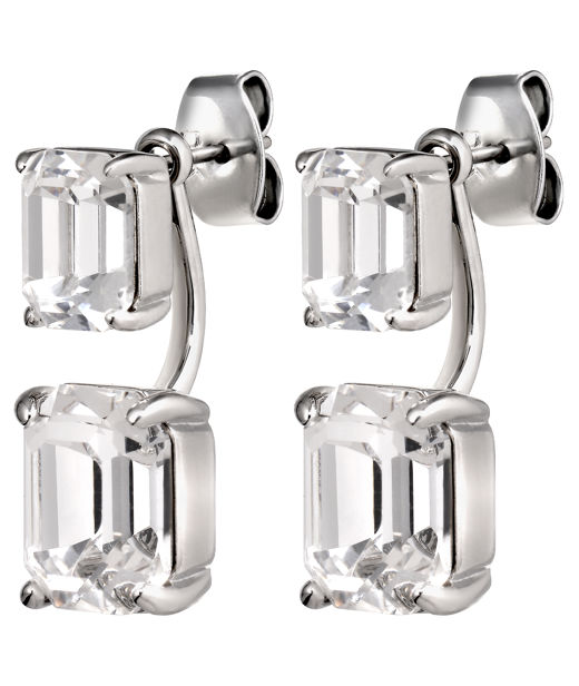 Mässingörhänge Teti Crystal
