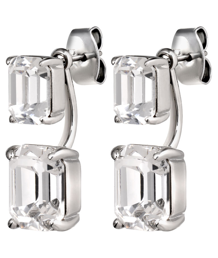 Mässingörhänge Teti Crystal