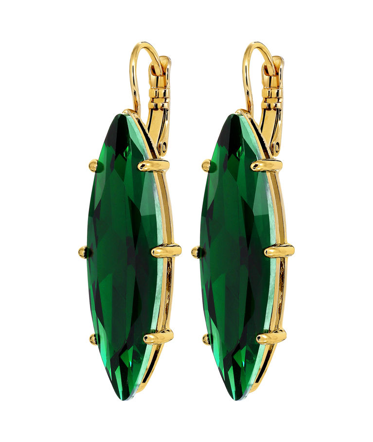 Mässingsörhänge Kalay Green Gold