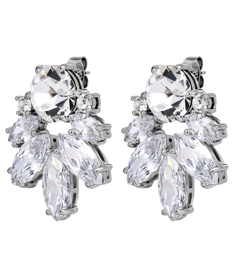 Mässingsörhänge Drago Crystal