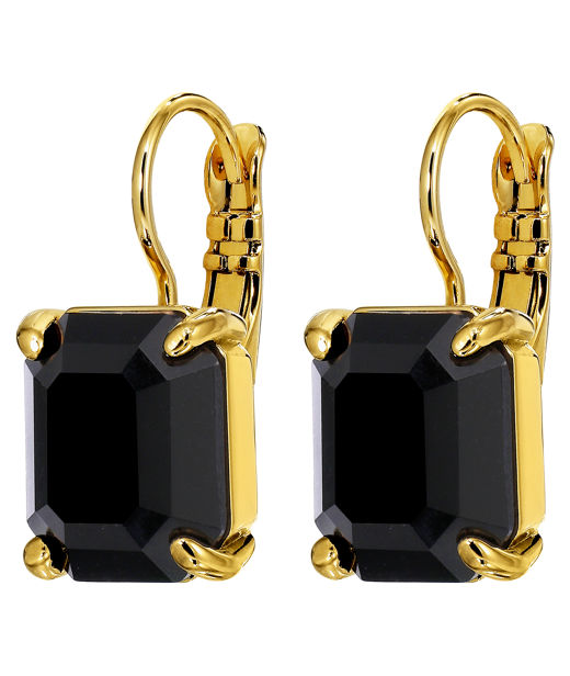 Mässingsörhänge Segin Black Gold