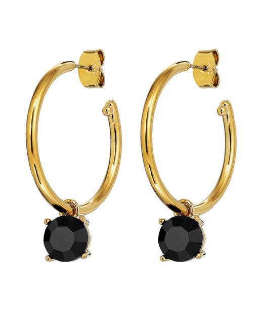 Mässingsörhänge Diega Black Gold