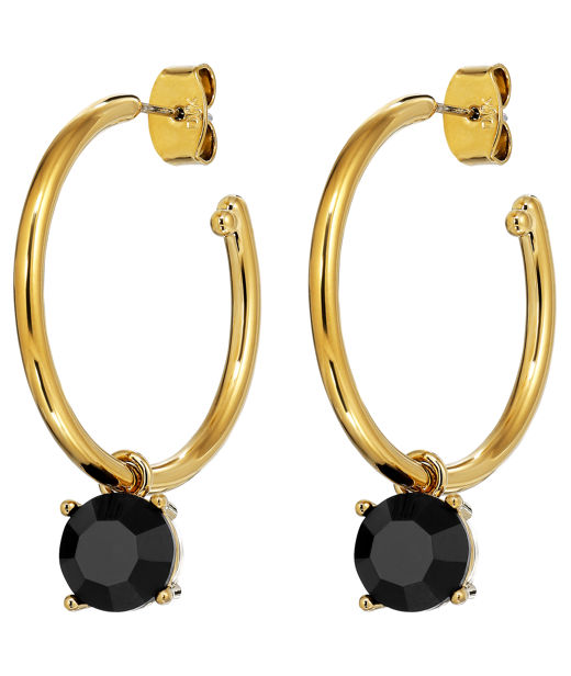 Mässingsörhänge Diega Black Gold