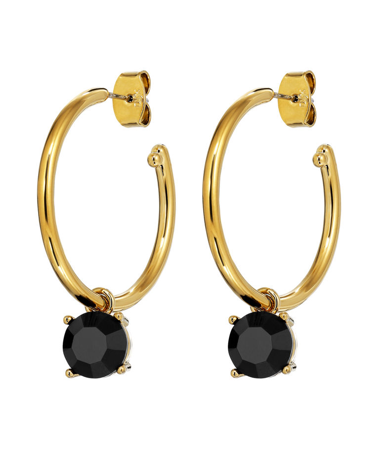 Mässingsörhänge Diega Black Gold