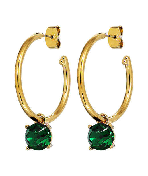 Mässingsörhänge Diega Green Gold