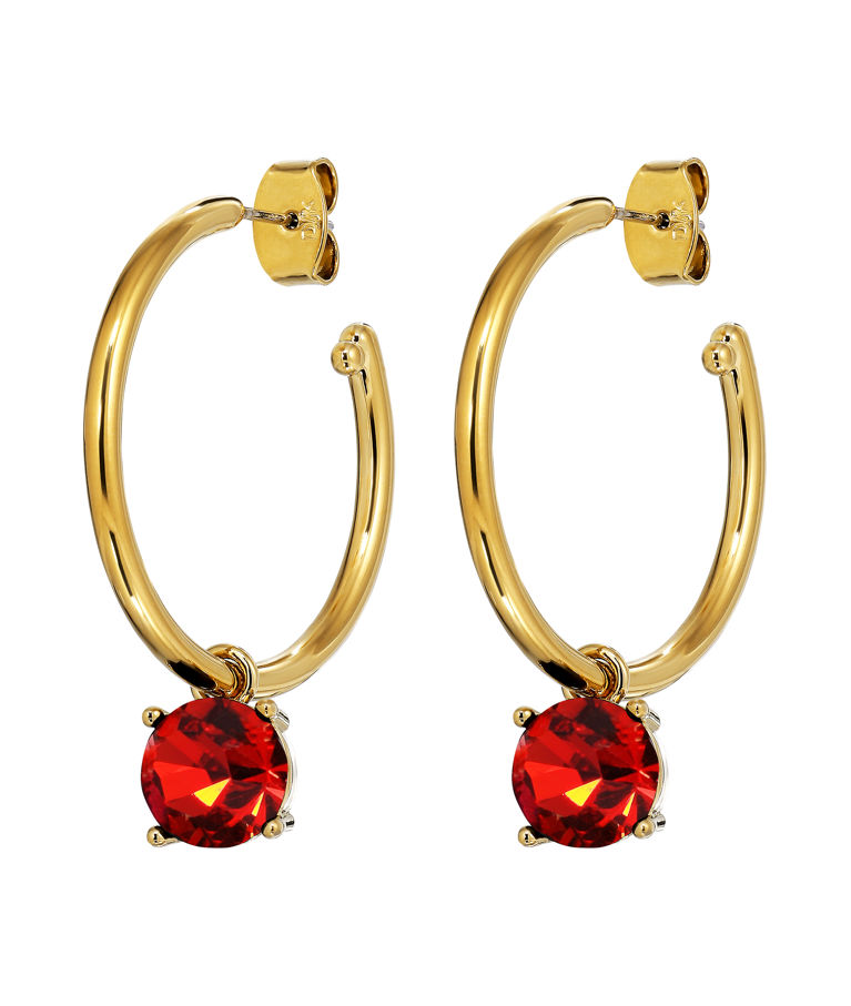 Mässingsörhänge Diega Red Gold