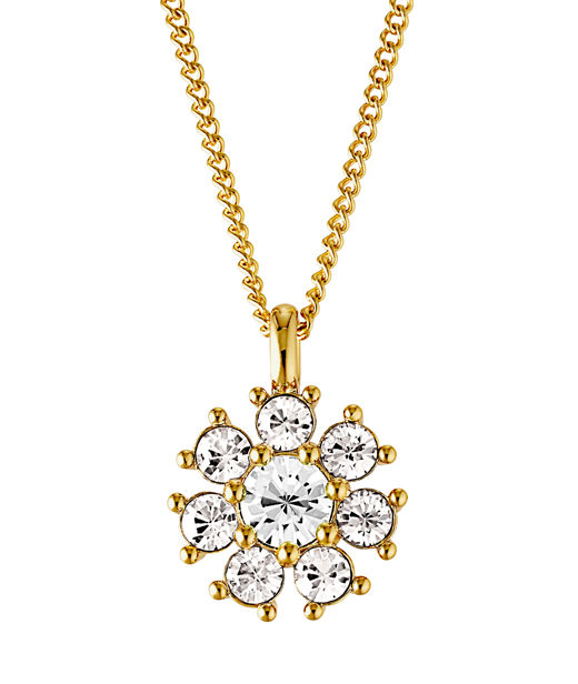 Stålhalsband Delise Crystal Gold