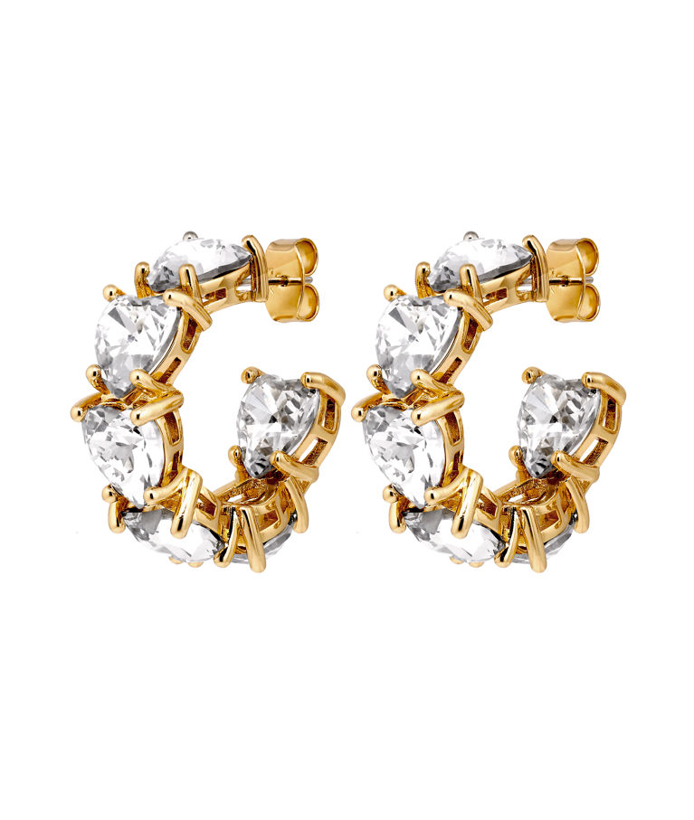 Mässingsörhänge HARDY SG CRYSTAL