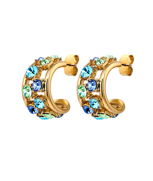 Mässingsörhänge ASTOR SG AQUA