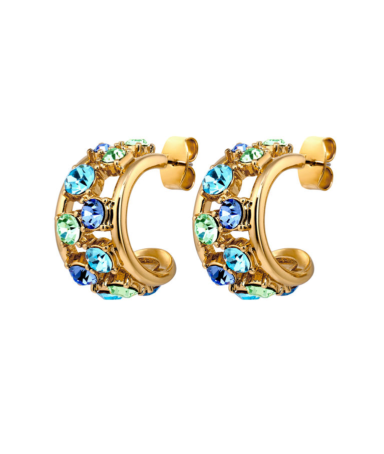 Mässingsörhänge ASTOR SG AQUA