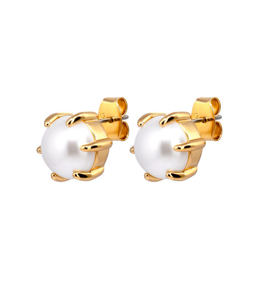 Mässingsörhänge CRAZE SG WHITE PEARL