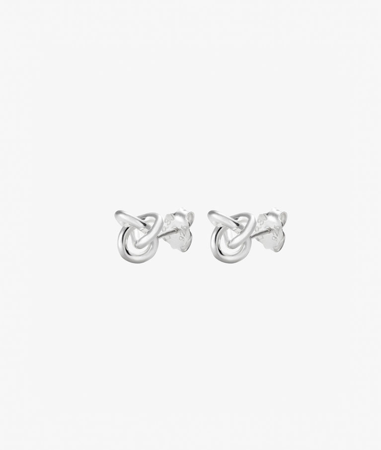 Silverörhänge Le Knot Drop Studs