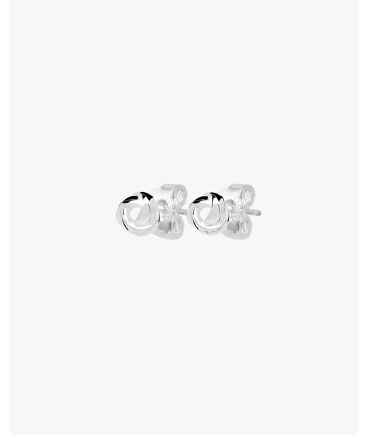 Silverörhänge Le Knot Flat Drops Studs