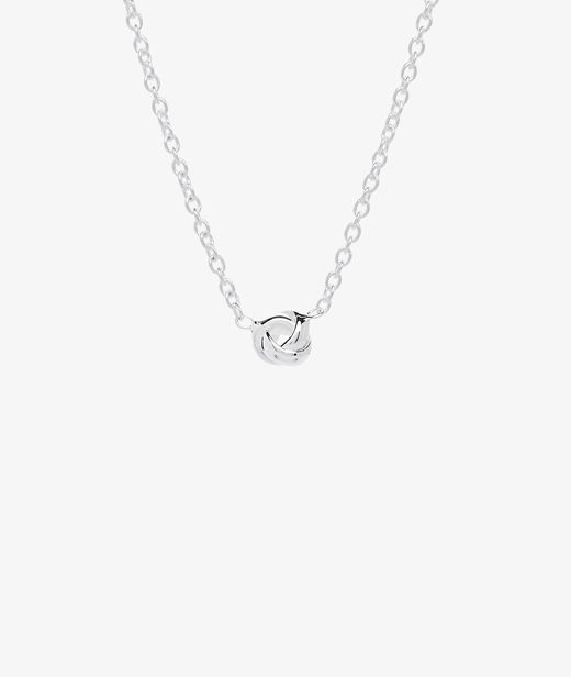 Silverhalsband Le Knot Flat Drop