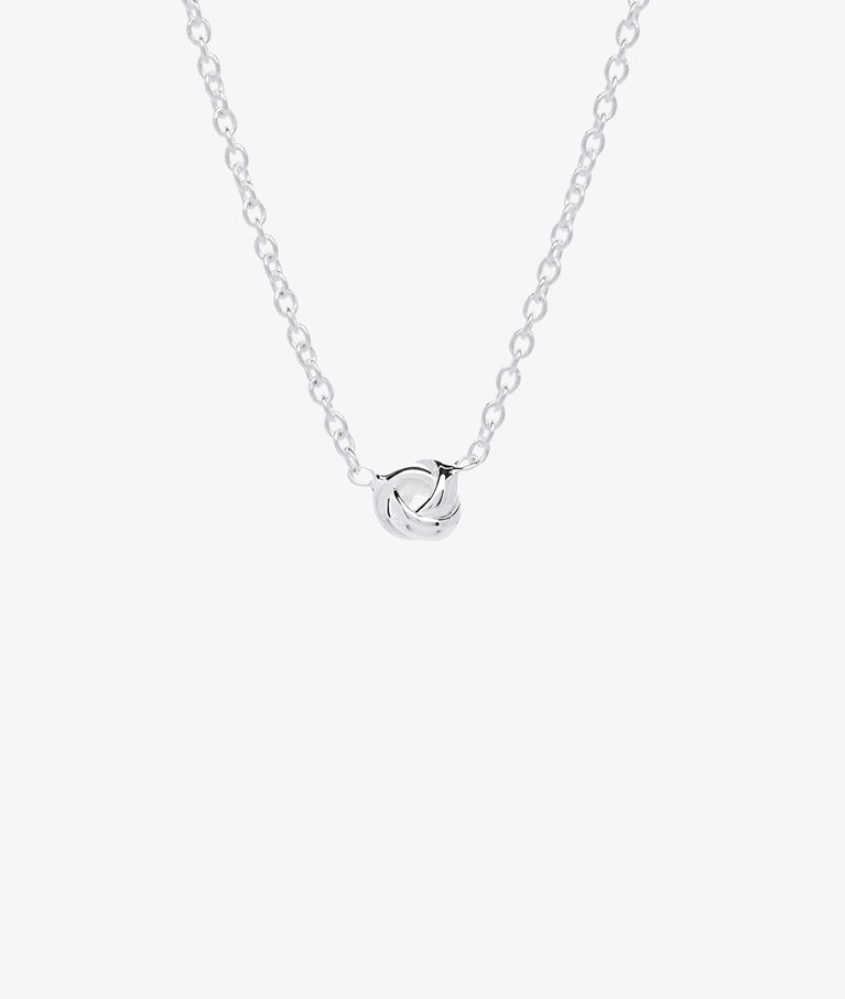 Silverhalsband Le Knot Flat Drop
