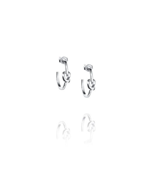 Silverörhänge Love Knot Hoops