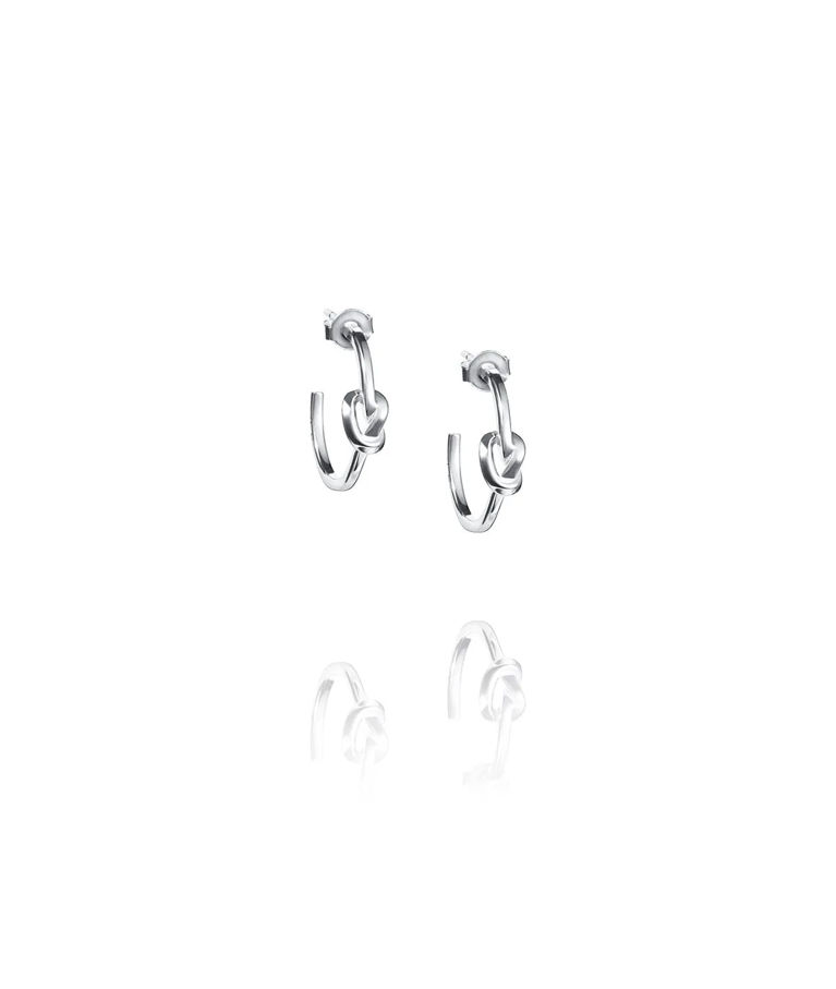 Silverörhänge Love Knot Hoops