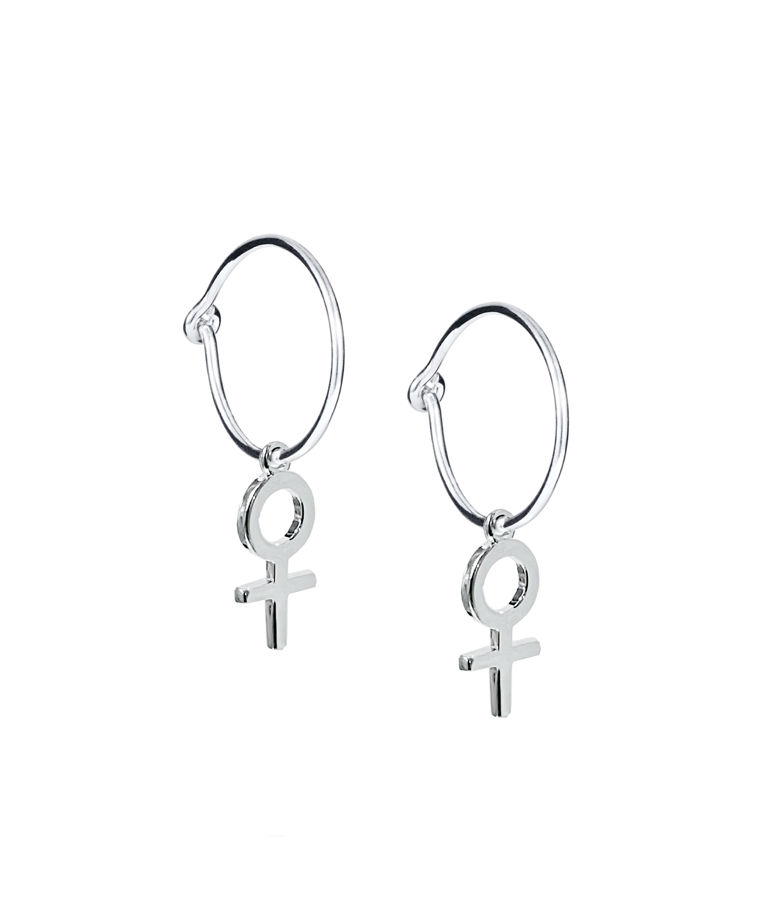 Silverörhängen Feminine Hoops