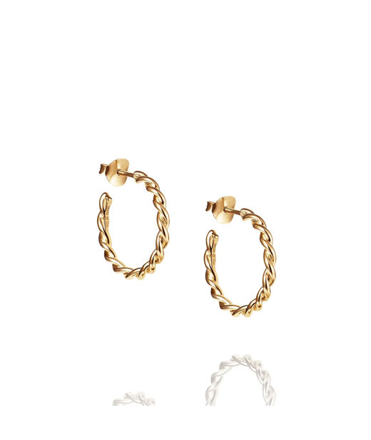 18k rg örhängen Little Wrapped Hoops