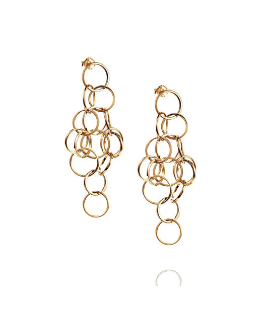 Silverörhänge Messy Rings Long fg