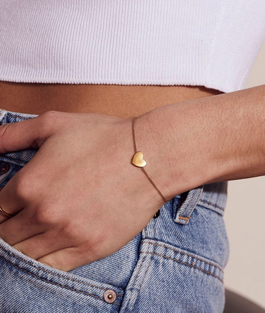Stålarmband Pure Heart gold CC